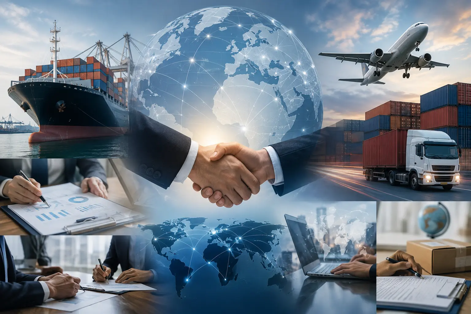 International business professionals in a B2B buyer meeting